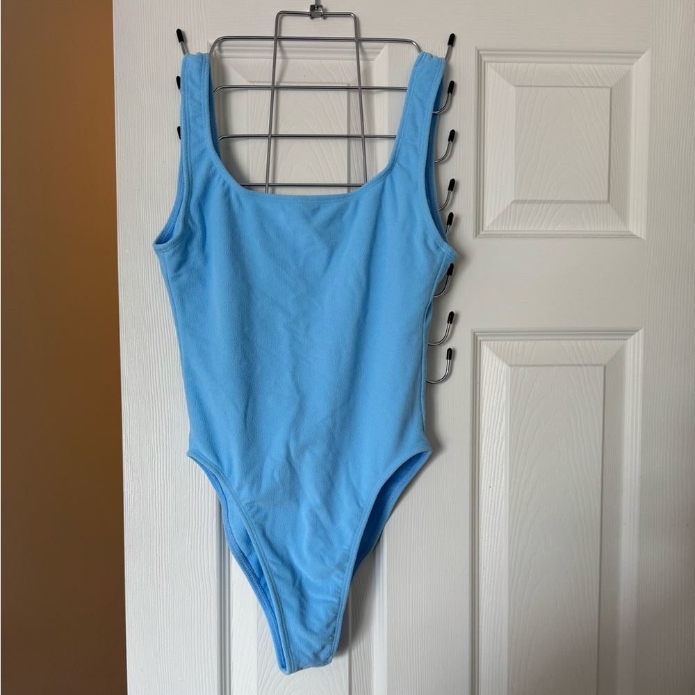 NWT Daily Drills Light Blue One Piece Swimsuit